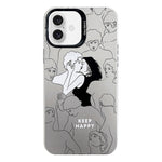 Custodia protettiva per telefono per PC serie argento elettrolitico, For iPhone 16 Plus