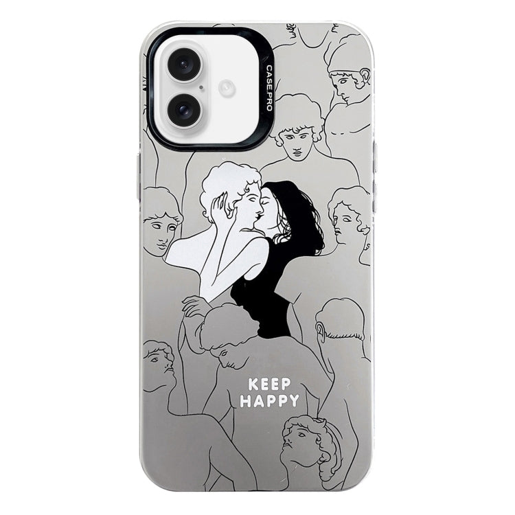Custodia protettiva per telefono per PC serie argento elettrolitico, For iPhone 16 Plus