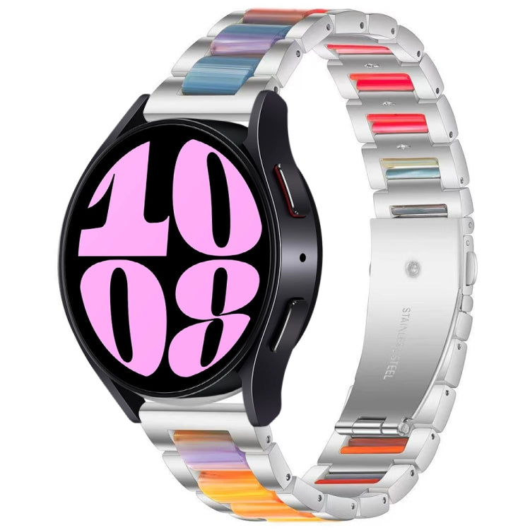 Cinturino per orologio in metallo resinato a tre perline, For Samsung Galaxy Watch 6 / 6 Classic
