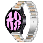 Cinturino per orologio in metallo resinato a tre perline, For Samsung Galaxy Watch 6 / 6 Classic