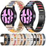 Cinturino per orologio in metallo resinato a tre perline, For Samsung Galaxy Watch 6 / 6 Classic