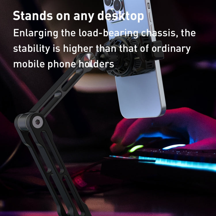 R-JUST HZ43 Supporto per telefono dal vivo rotante e di raffreddamento, HZ43