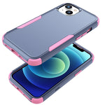 Custodia per telefono in TPU + PC antiurto per pendolari, For iPhone 15 Plus, For iPhone 15