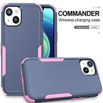 Custodia per telefono in TPU + PC antiurto per pendolari, For iPhone 15 Plus, For iPhone 15