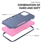 Custodia per telefono in TPU + PC antiurto per pendolari, For iPhone 15 Plus, For iPhone 15