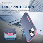 Custodia per telefono in TPU + PC antiurto per pendolari, For iPhone 15 Plus, For iPhone 15