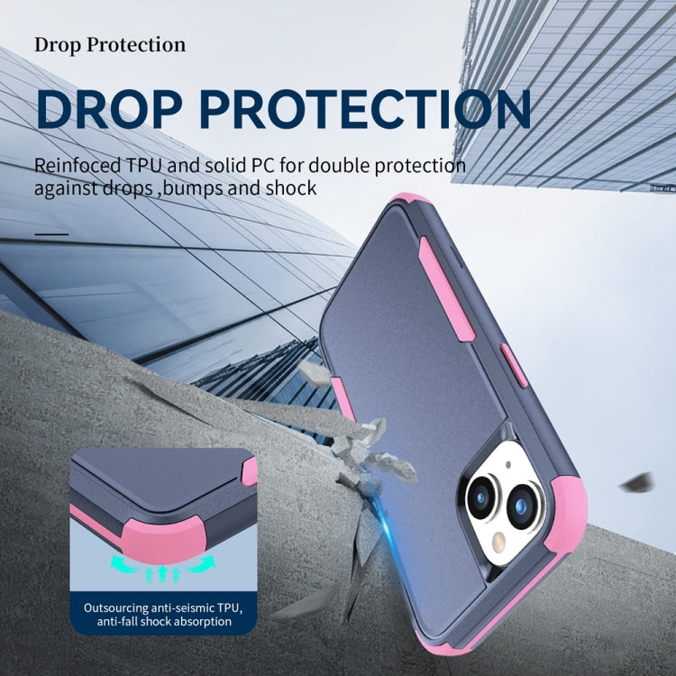 Custodia per telefono in TPU + PC antiurto per pendolari, For iPhone 15 Plus, For iPhone 15