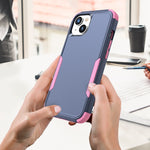 Custodia per telefono in TPU + PC antiurto per pendolari, For iPhone 15 Plus, For iPhone 15
