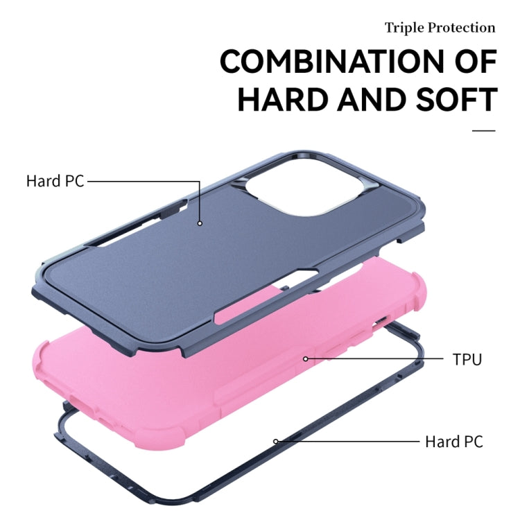 Custodia per telefono in TPU + PC antiurto per pendolari, For iPhone 15 Pro Max, For iPhone 15 Pro
