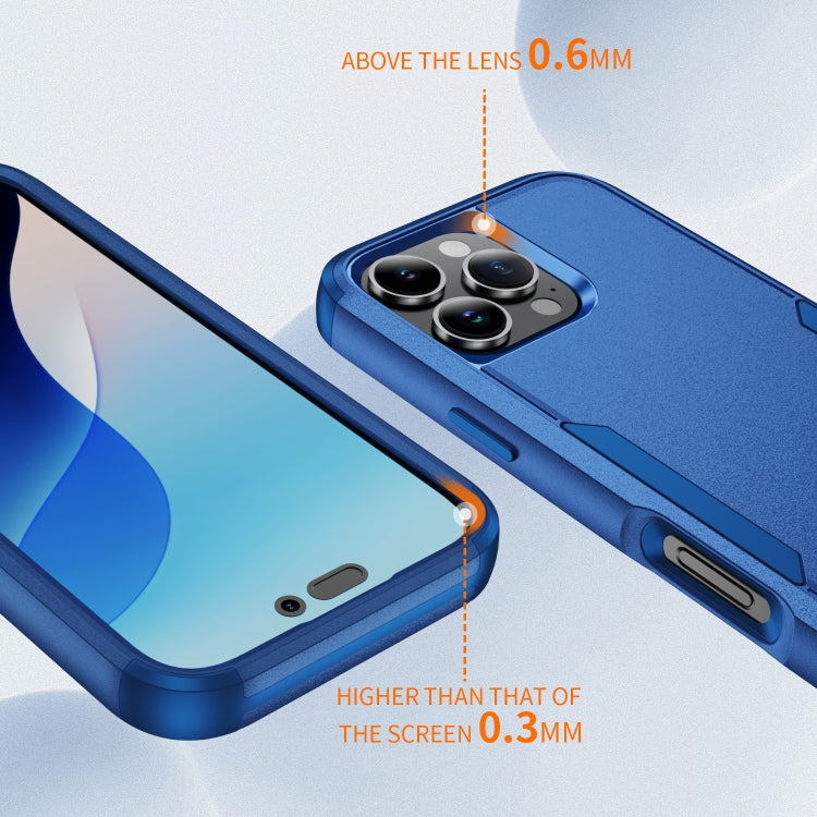 Custodia per telefono in TPU + PC antiurto per pendolari, For iPhone 16 Pro Max, For iPhone 16 Pro