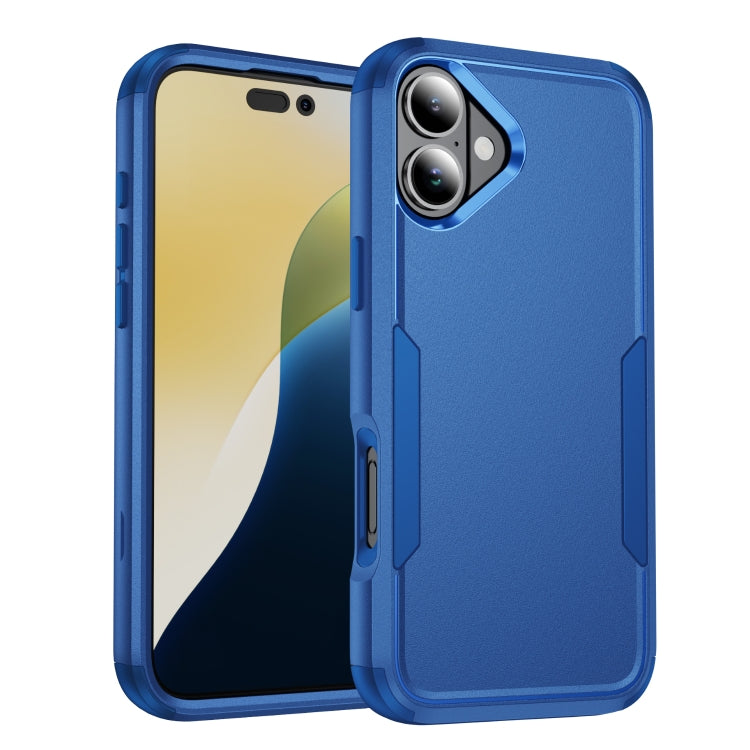 Custodia per telefono in TPU + PC antiurto per pendolari, For iPhone 16 Plus, For iPhone 16