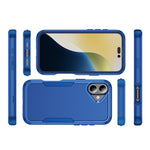 Custodia per telefono in TPU + PC antiurto per pendolari, For iPhone 16 Plus, For iPhone 16