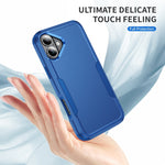Custodia per telefono in TPU + PC antiurto per pendolari, For iPhone 16 Plus, For iPhone 16