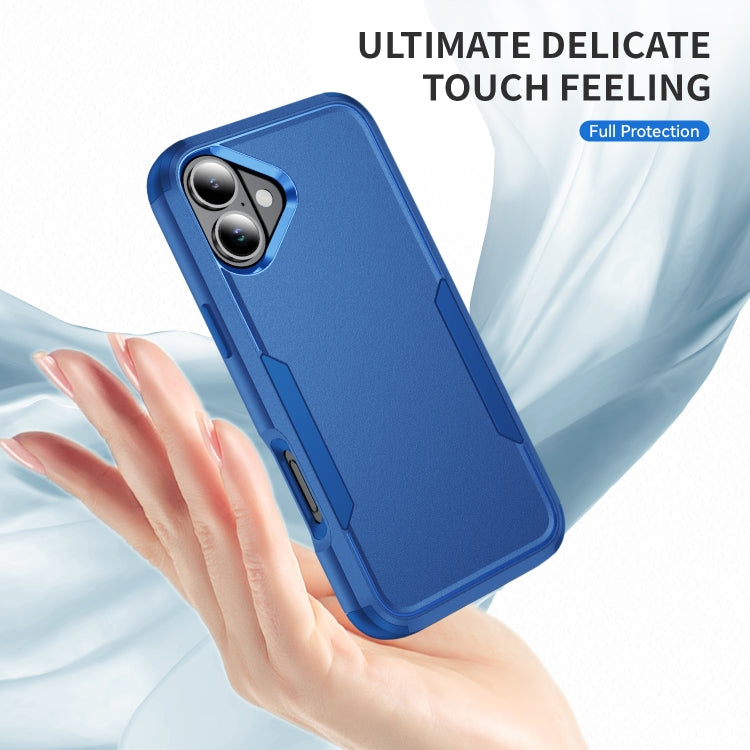 Custodia per telefono in TPU + PC antiurto per pendolari, For iPhone 16 Plus, For iPhone 16