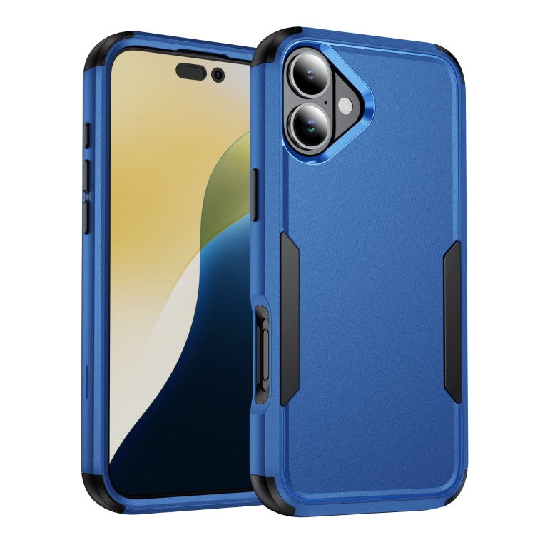 Custodia per telefono in TPU + PC antiurto per pendolari, For iPhone 16 Plus, For iPhone 16