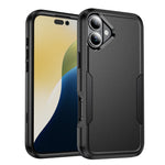 Custodia per telefono in TPU + PC antiurto per pendolari, For iPhone 16 Plus, For iPhone 16