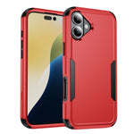 Custodia per telefono in TPU + PC antiurto per pendolari, For iPhone 16 Plus, For iPhone 16