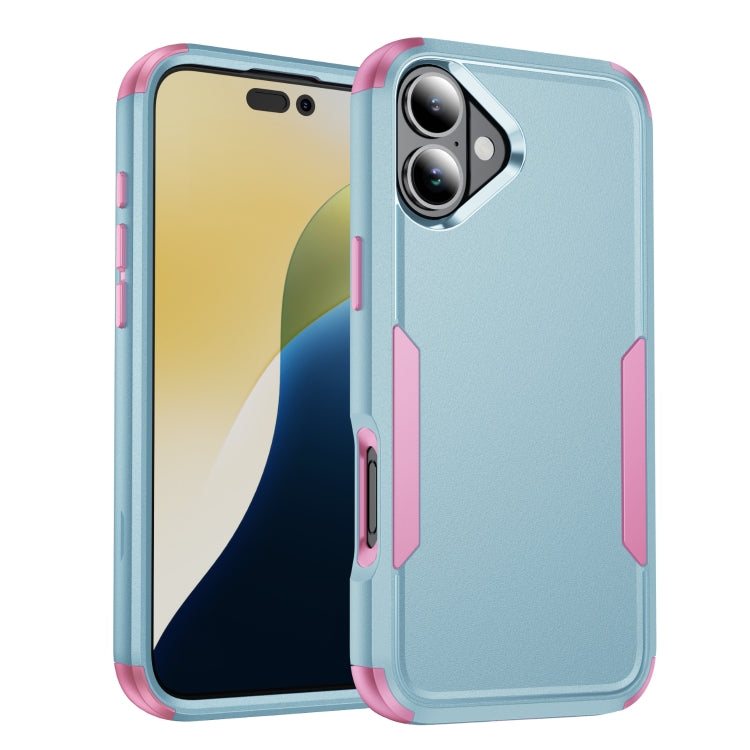 Custodia per telefono in TPU + PC antiurto per pendolari, For iPhone 16 Plus, For iPhone 16