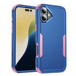Custodia per telefono in TPU + PC antiurto per pendolari, For iPhone 16 Plus, For iPhone 16