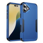 Custodia per telefono in TPU + PC antiurto per pendolari, For iPhone 16 Plus, For iPhone 16