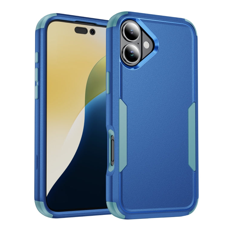 Custodia per telefono in TPU + PC antiurto per pendolari, For iPhone 16 Plus, For iPhone 16