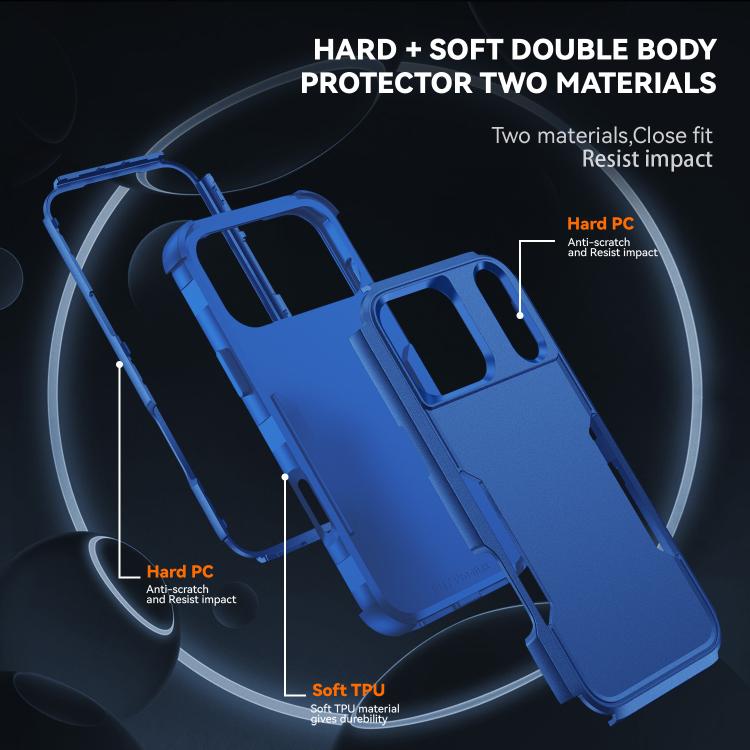 Custodia per telefono in TPU + PC antiurto per pendolari, For iPhone 18 Pro / 17 Pro, For iPhone 18 Pro Max / 17 Pro Max