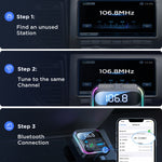JOYROOM JR-CCB01 Trasmettitore FM wireless per auto a doppio microfono da 48 W, JR-CCB01