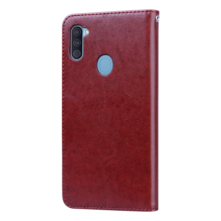 Custodia in pelle PU con vibrazione orizzontale in rilievo rosa con supporto, slot per carte e portafoglio, For Samsung Galaxy A11, For Samsung Galaxy A31, For Samsung Galaxy A41, For Samsung Galaxy M30s / M21