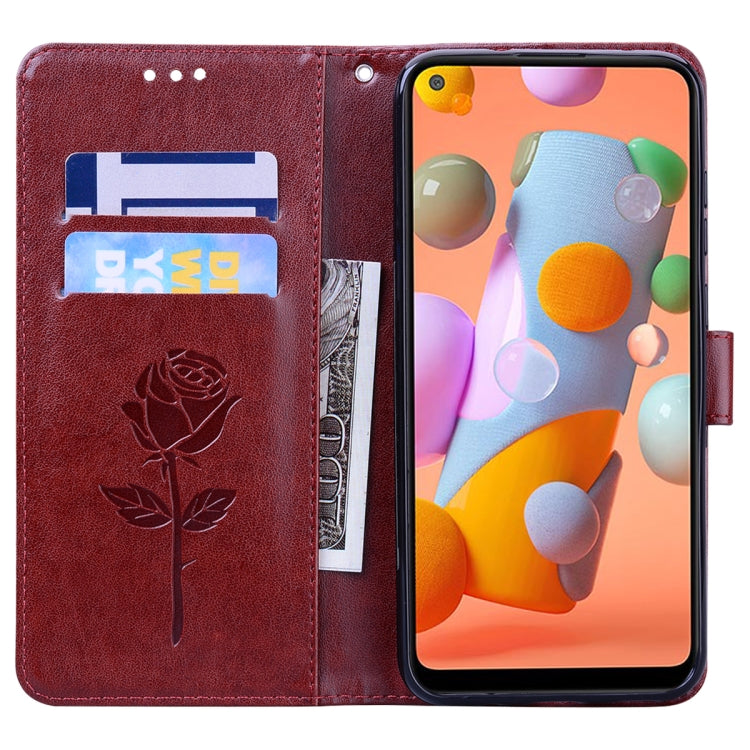 Custodia in pelle PU con vibrazione orizzontale in rilievo rosa con supporto, slot per carte e portafoglio, For Samsung Galaxy A11, For Samsung Galaxy A31, For Samsung Galaxy A41, For Samsung Galaxy M30s / M21