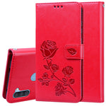 Custodia in pelle PU con vibrazione orizzontale in rilievo rosa con supporto, slot per carte e portafoglio, For Samsung Galaxy A11, For Samsung Galaxy A31, For Samsung Galaxy A41, For Samsung Galaxy M30s / M21