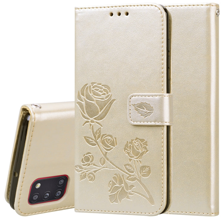 Custodia in pelle PU con vibrazione orizzontale in rilievo rosa con supporto, slot per carte e portafoglio, For Samsung Galaxy A11, For Samsung Galaxy A31, For Samsung Galaxy A41, For Samsung Galaxy M30s / M21