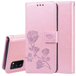 Custodia in pelle PU con vibrazione orizzontale in rilievo rosa con supporto, slot per carte e portafoglio, For Samsung Galaxy A11, For Samsung Galaxy A31, For Samsung Galaxy A41, For Samsung Galaxy M30s / M21