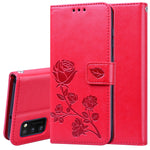 Custodia in pelle PU con vibrazione orizzontale in rilievo rosa con supporto, slot per carte e portafoglio, For Samsung Galaxy A11, For Samsung Galaxy A31, For Samsung Galaxy A41, For Samsung Galaxy M30s / M21