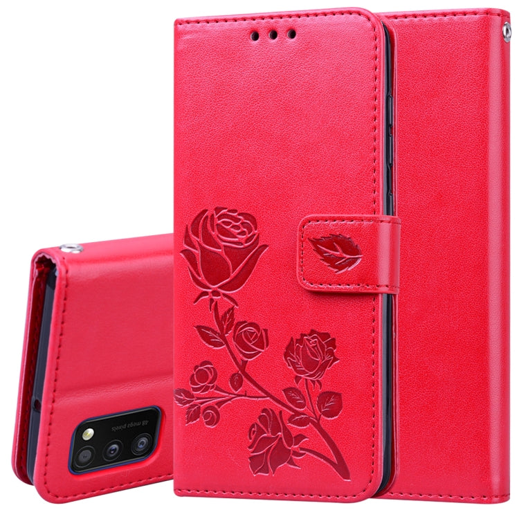 Custodia in pelle PU con vibrazione orizzontale in rilievo rosa con supporto, slot per carte e portafoglio, For Samsung Galaxy A11, For Samsung Galaxy A31, For Samsung Galaxy A41, For Samsung Galaxy M30s / M21