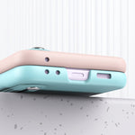 Custodia per telefono pieghevole con cinturino in pelle a contrasto, For Samsung Galaxy Z Flip5