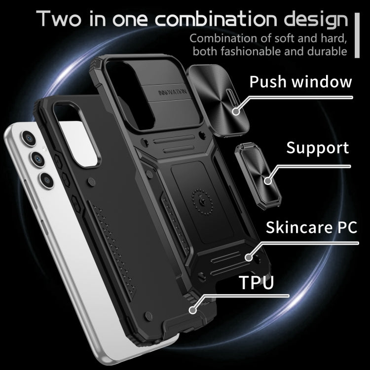 Custodia per telefono PC ibrida Camshield Robot TPU, For Samsung Galaxy A34 5G, For Samsung Galaxy A54 5G, For Samsung Galaxy S23 Ultra 5G, For Samsung Galaxy S23+ 5G