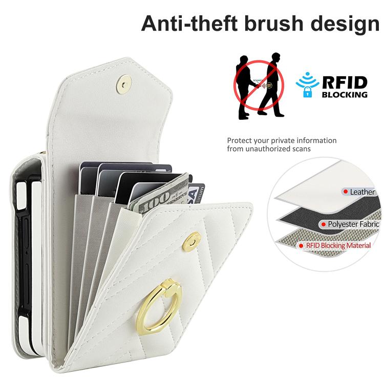 Custodia portafoglio Samsung Galaxy Z Flip7 con slot RFID