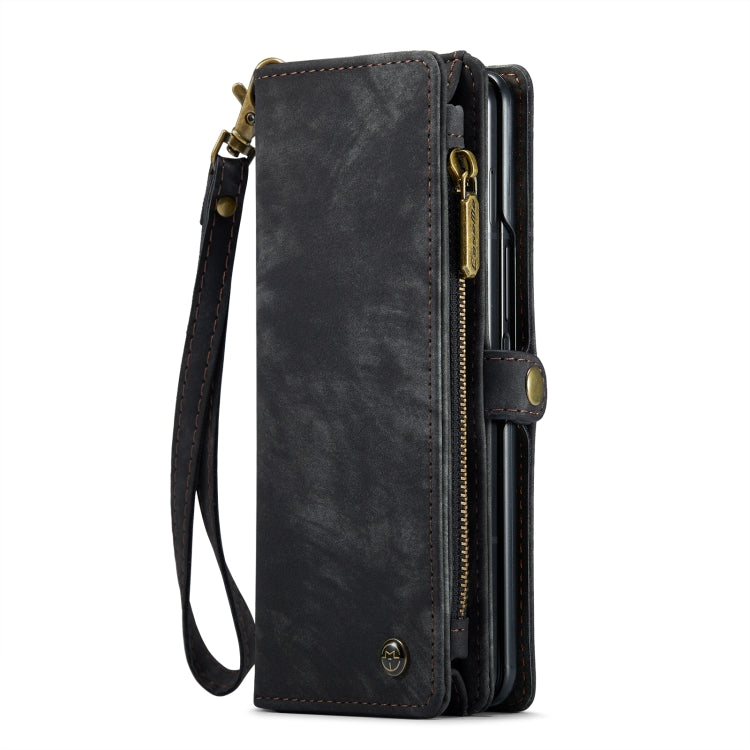 CaseMe 008 Custodia in pelle per telefono a portafoglio con cerniera multifunzionale, For Samsung Galaxy Z Fold5