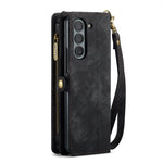 CaseMe 008 Custodia in pelle per telefono a portafoglio con cerniera multifunzionale, For Samsung Galaxy Z Fold5