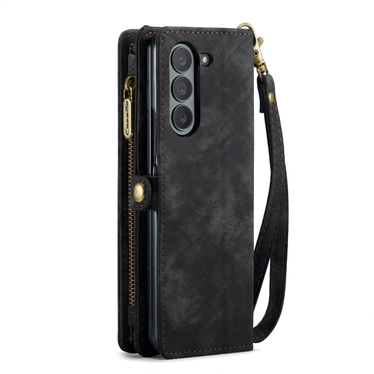 CaseMe 008 Custodia in pelle per telefono a portafoglio con cerniera multifunzionale, For Samsung Galaxy Z Fold5