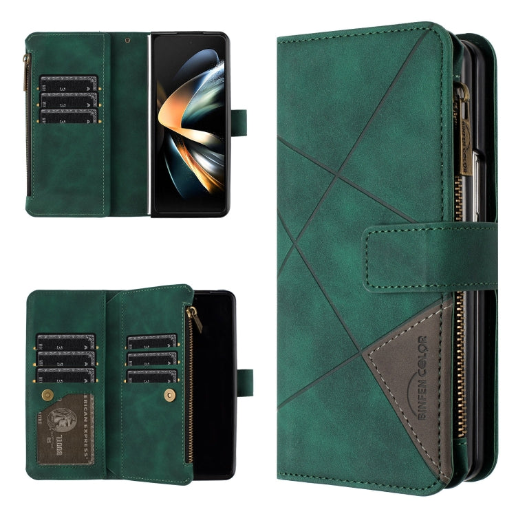 Custodia per cellulare in pelle con cerniera a rombo, For Samsung Galaxy Z Fold4, For Samsung Galaxy Z Fold3
