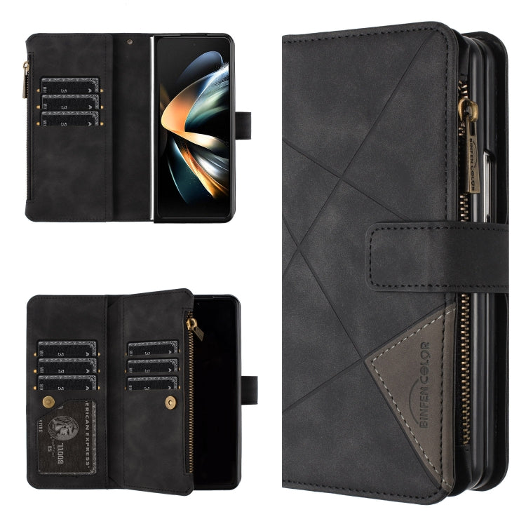 Custodia per cellulare in pelle con cerniera a rombo, For Samsung Galaxy Z Fold4, For Samsung Galaxy Z Fold3