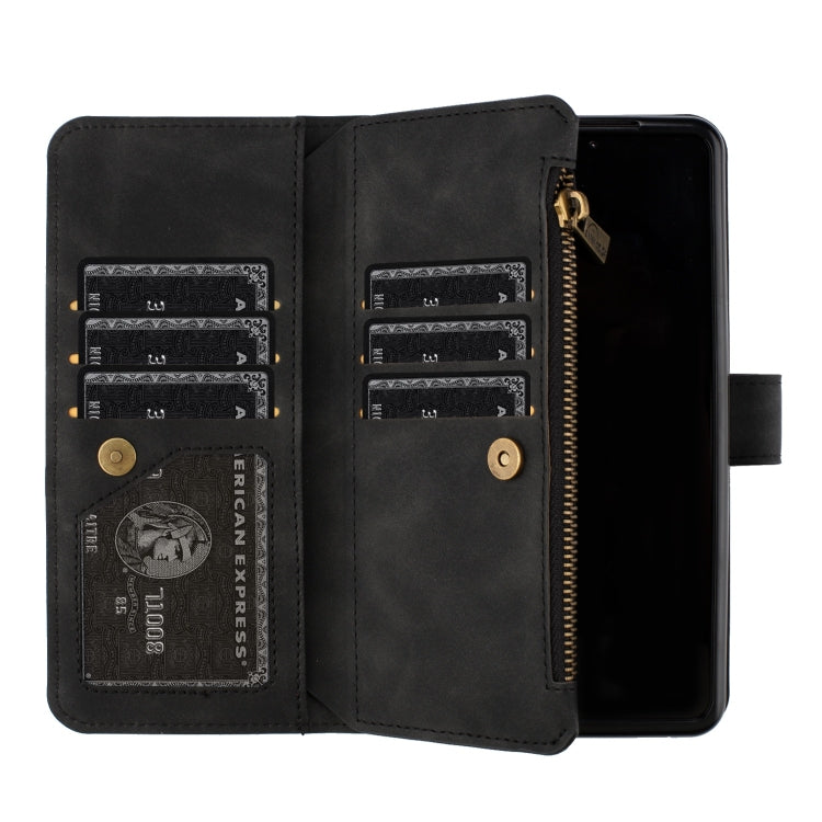 Custodia per cellulare in pelle con cerniera a rombo, For Samsung Galaxy Z Fold4, For Samsung Galaxy Z Fold3