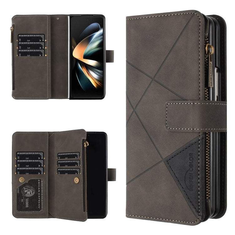 Custodia per cellulare in pelle con cerniera a rombo, For Samsung Galaxy Z Fold4, For Samsung Galaxy Z Fold3
