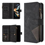 Custodia per cellulare in pelle con cerniera a rombo, For Galaxy Z Fold8 5G, For Samsung Galaxy Z Fold7, For Samsung Galaxy Z Fold6, For Samsung Galaxy Z Fold5