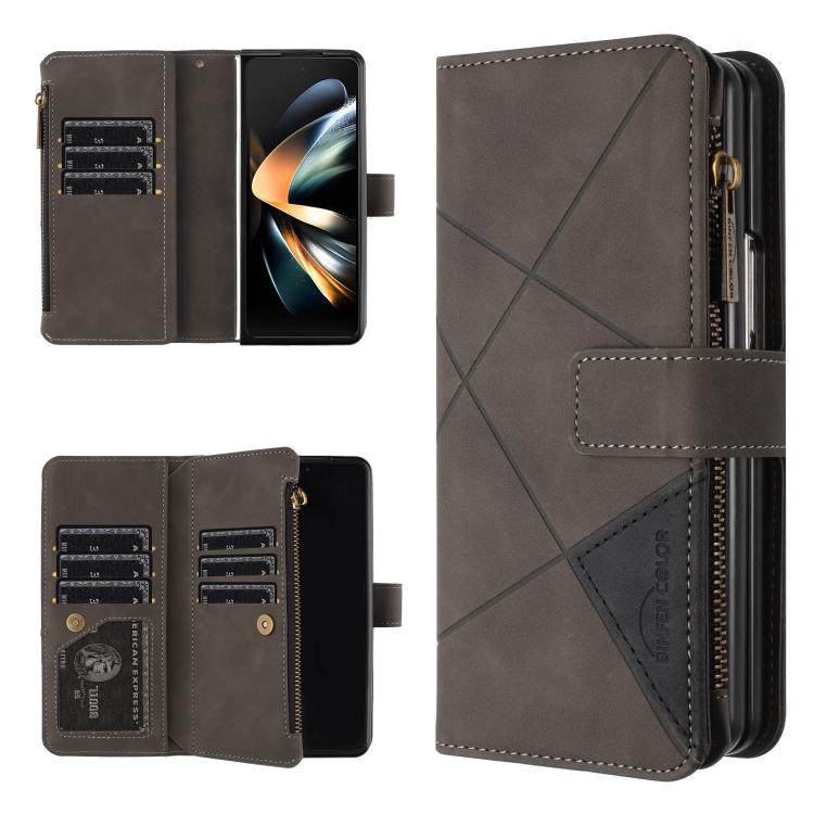 Custodia per cellulare in pelle con cerniera a rombo, For Galaxy Z Fold8 5G, For Samsung Galaxy Z Fold7, For Samsung Galaxy Z Fold6, For Samsung Galaxy Z Fold5
