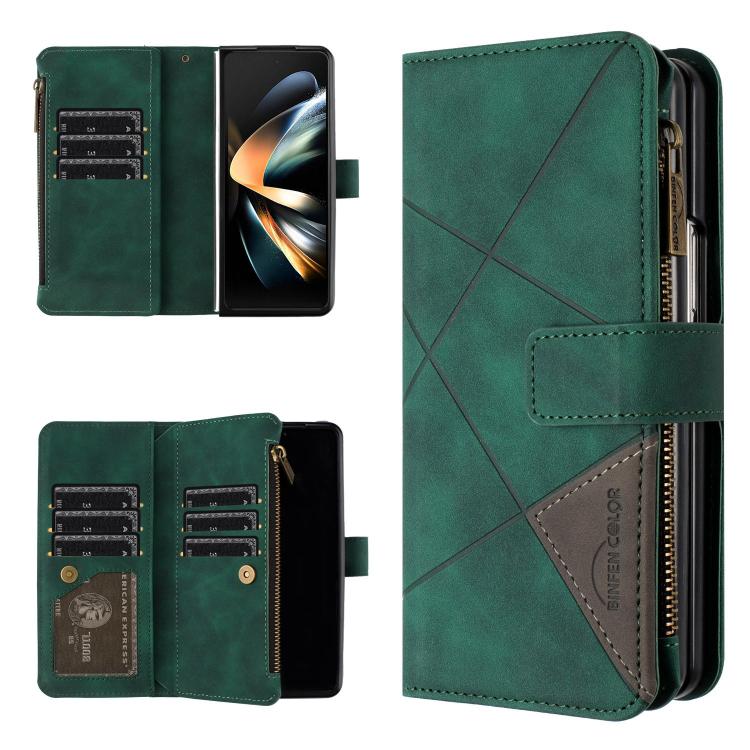 Custodia per cellulare in pelle con cerniera a rombo, For Galaxy Z Fold8 5G, For Samsung Galaxy Z Fold7, For Samsung Galaxy Z Fold6, For Samsung Galaxy Z Fold5