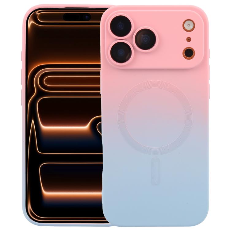 Custodia per telefono MagSafe sfumata in silicone TPU liquido, For iPhone 17e / 16e, For iPhone 17 Pro Max, For iPhone 17 Pro, For iPhone 17