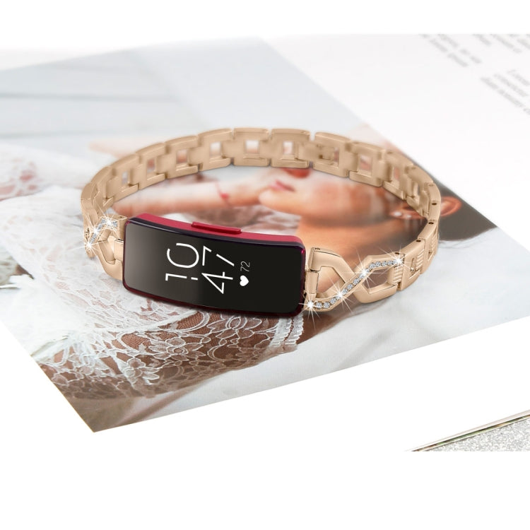 Per Fitbit Inspire / Inspire HR Cinturino da polso di ricambio con catena a croce in metallo tipo A