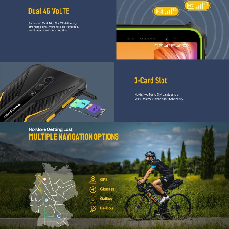 Ulefone Armor X12 Pro, telefono robusto IP68/IP69K, Android 13 MediaTek Helio G36 Octa Core da 5,45 pollici, rete: 4G, NFC, 4GB+64GB